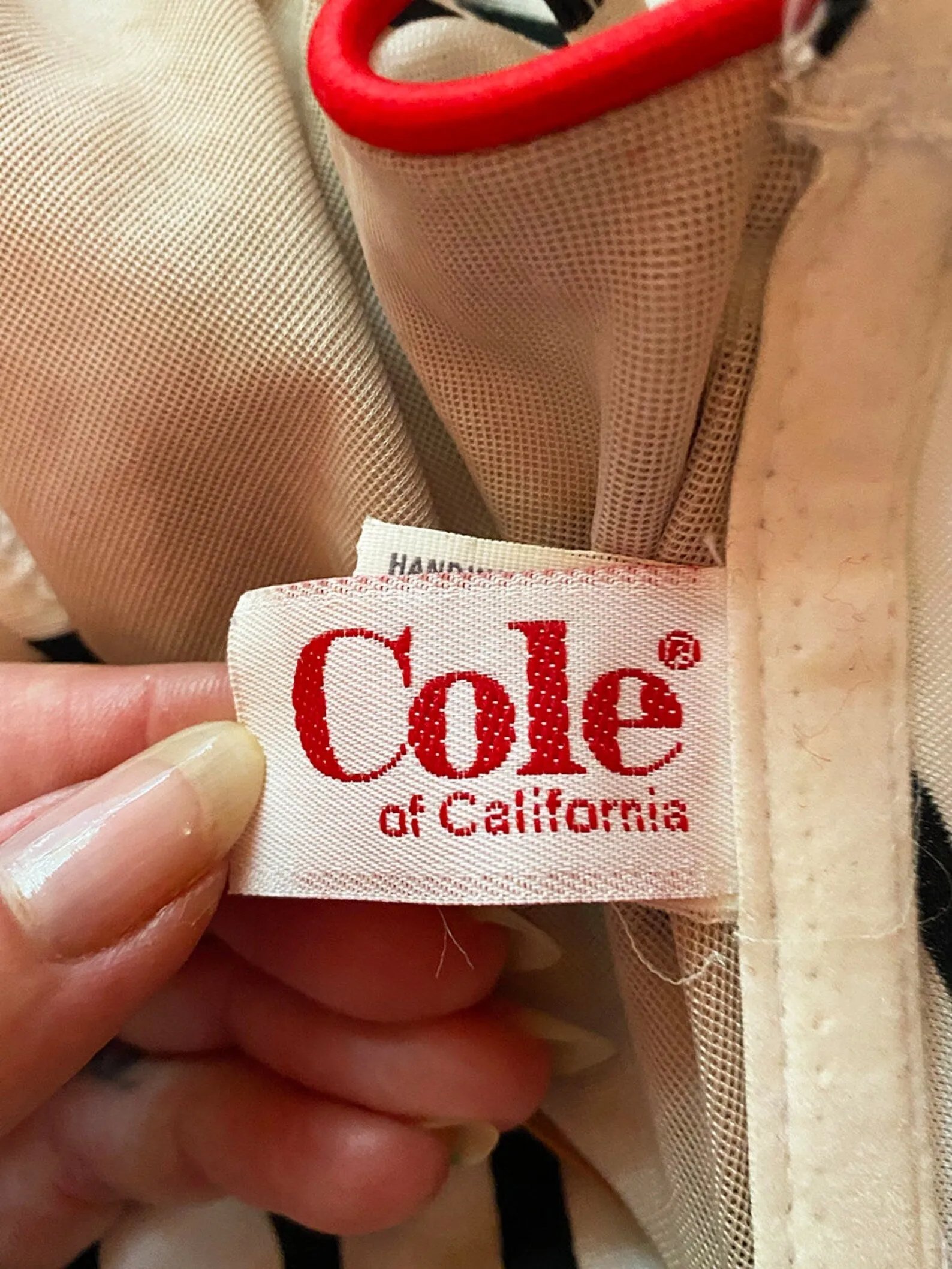 1980's Cole of CA Striped Swimsuit