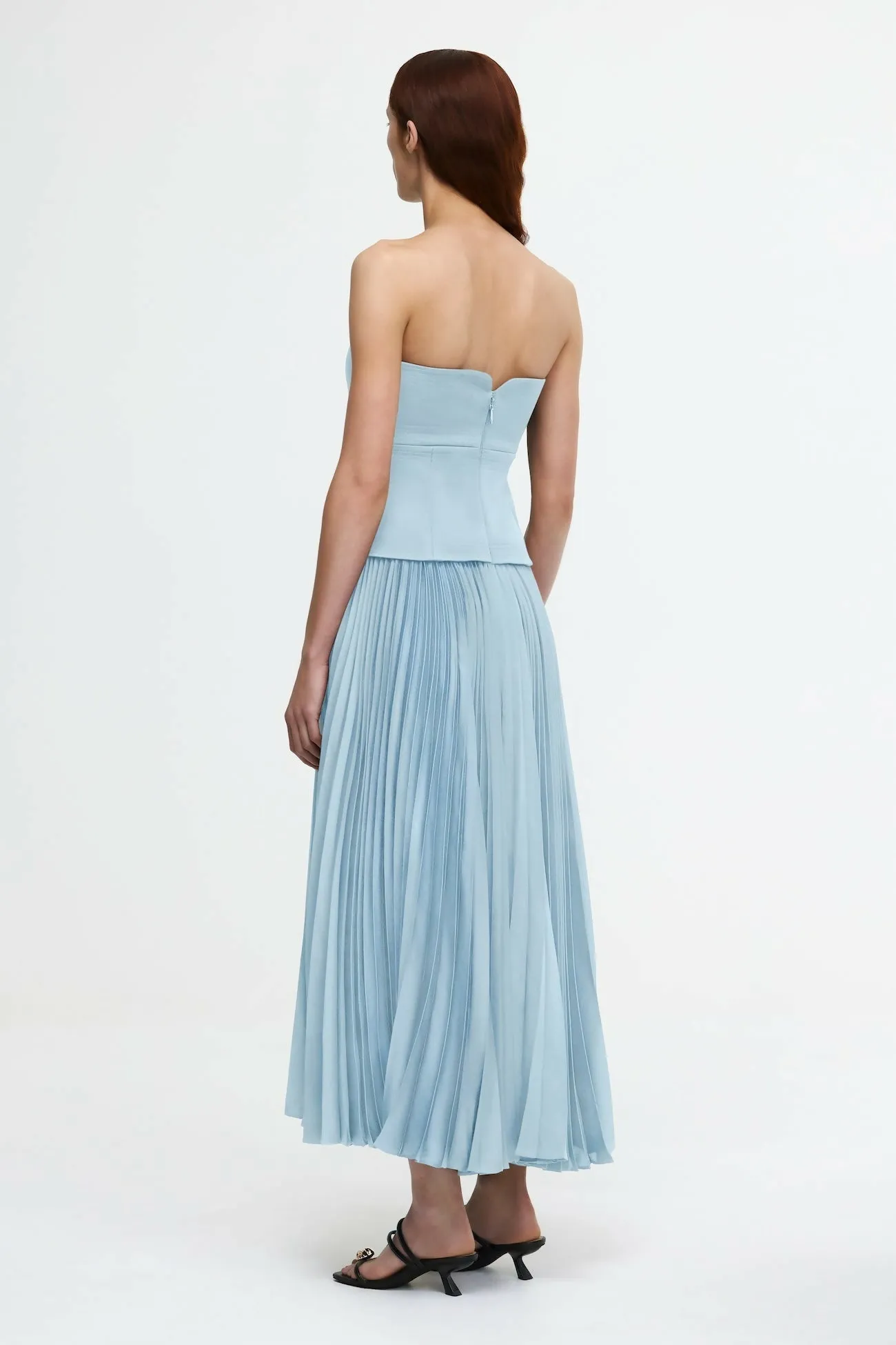 Acler Avonlea Midi Dress Celeste Blue Size 10