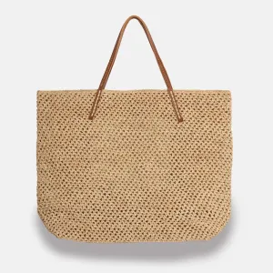 BEBY LACY RAFFIA TOTE