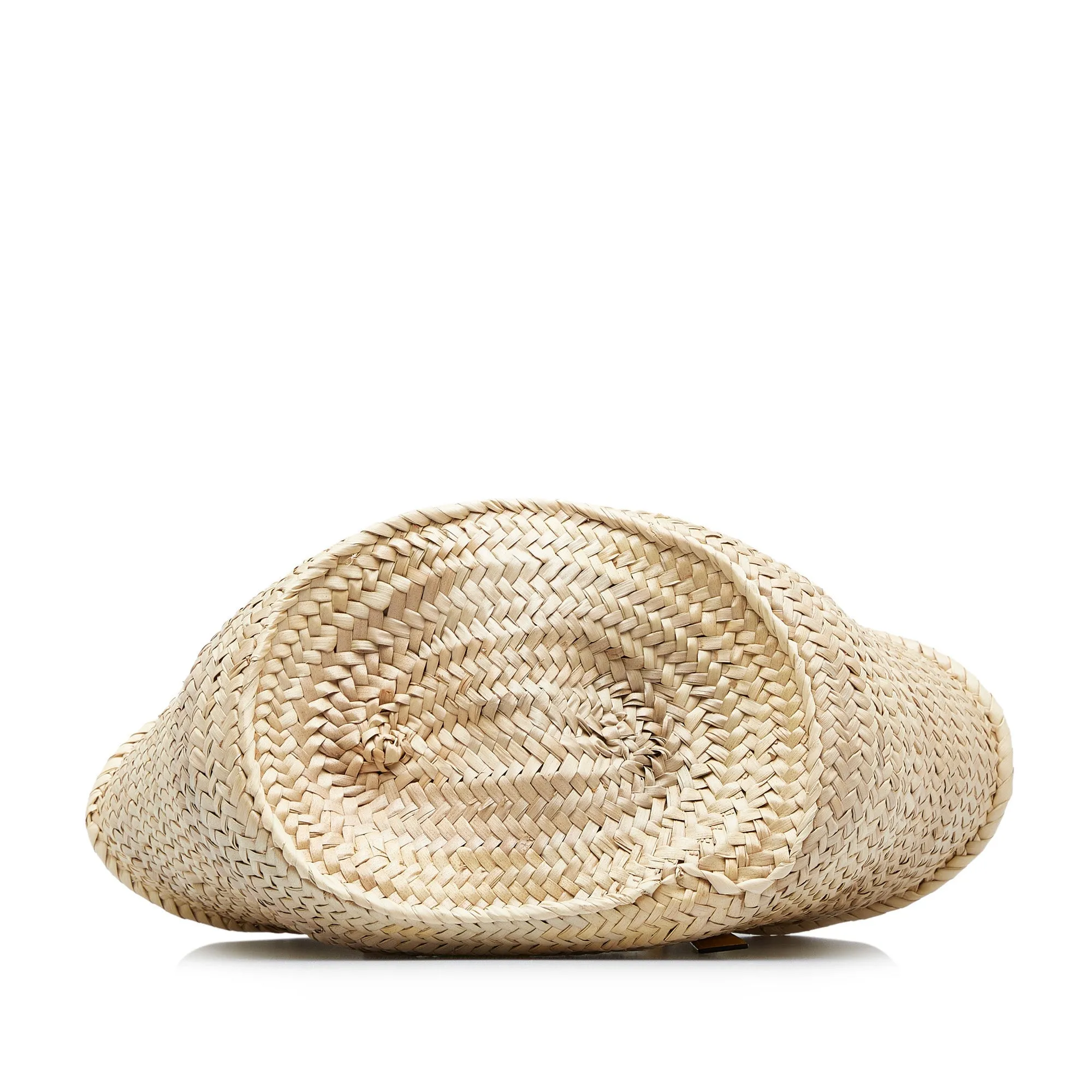 Beige Loewe Raffia Basket Tote