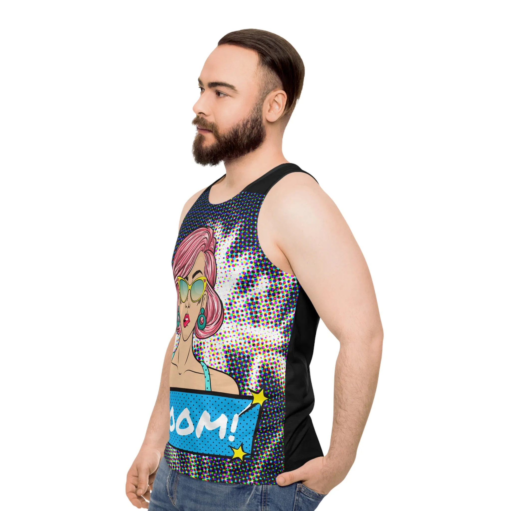 bloom retro comic graphic tank