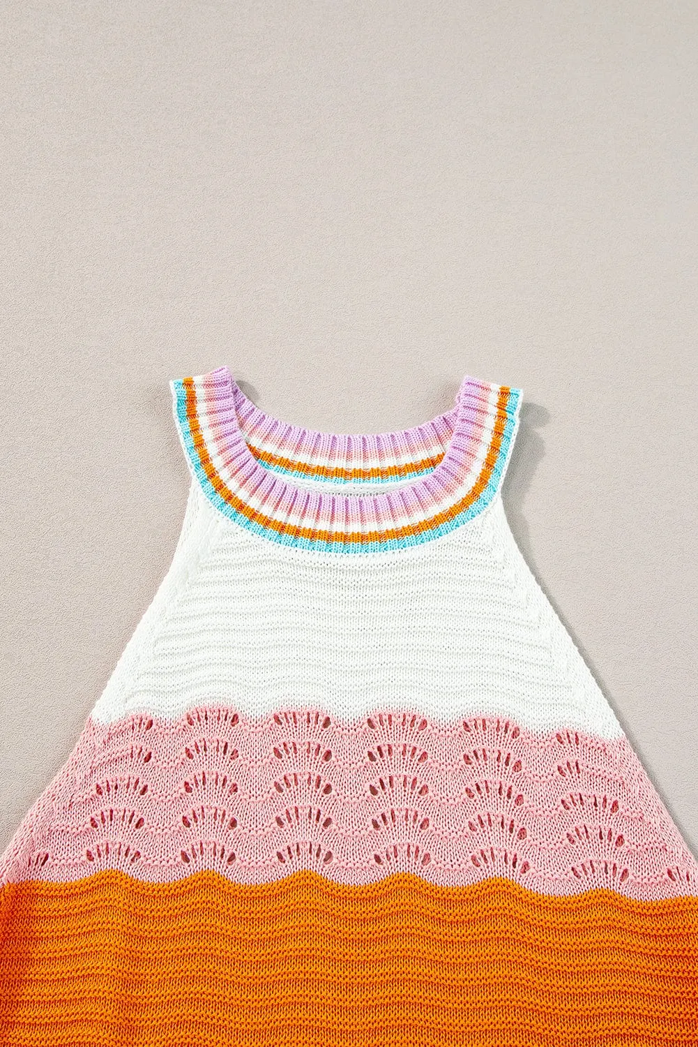 Boho Chic Knit Sleeveless Top