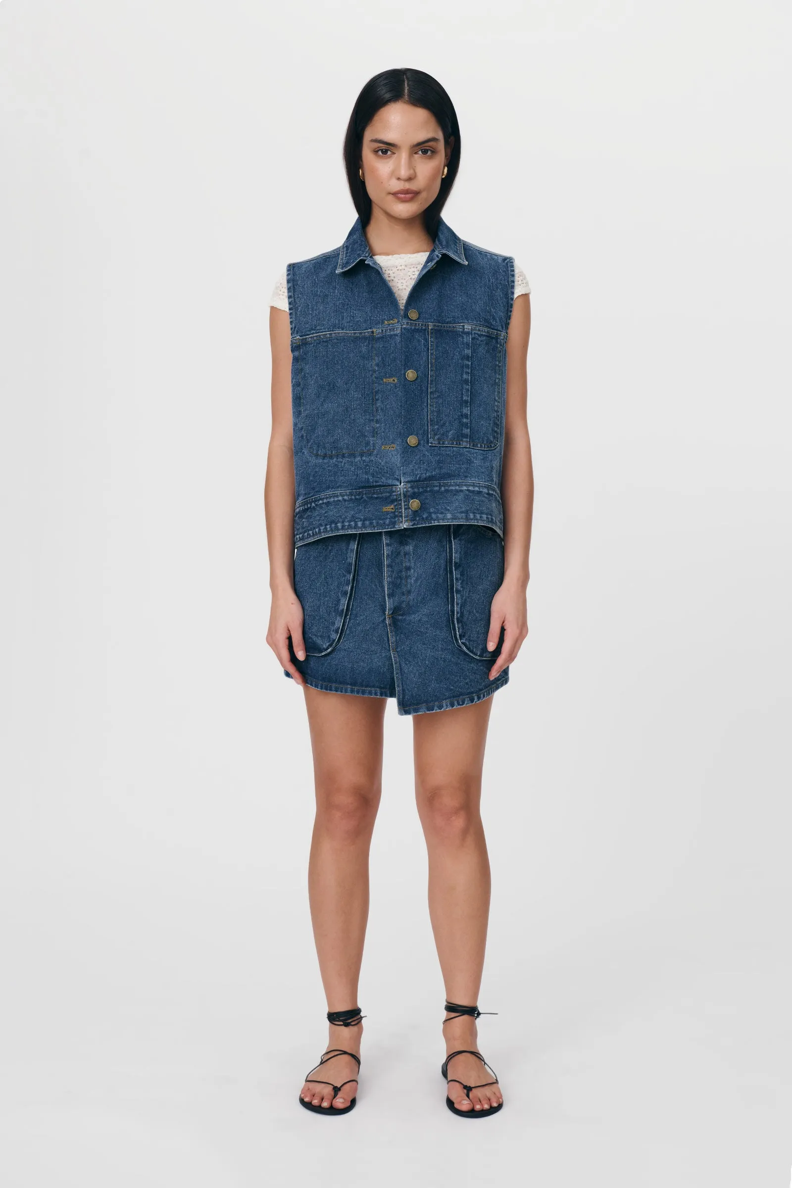 Bria Organic Denim Mini Skirt