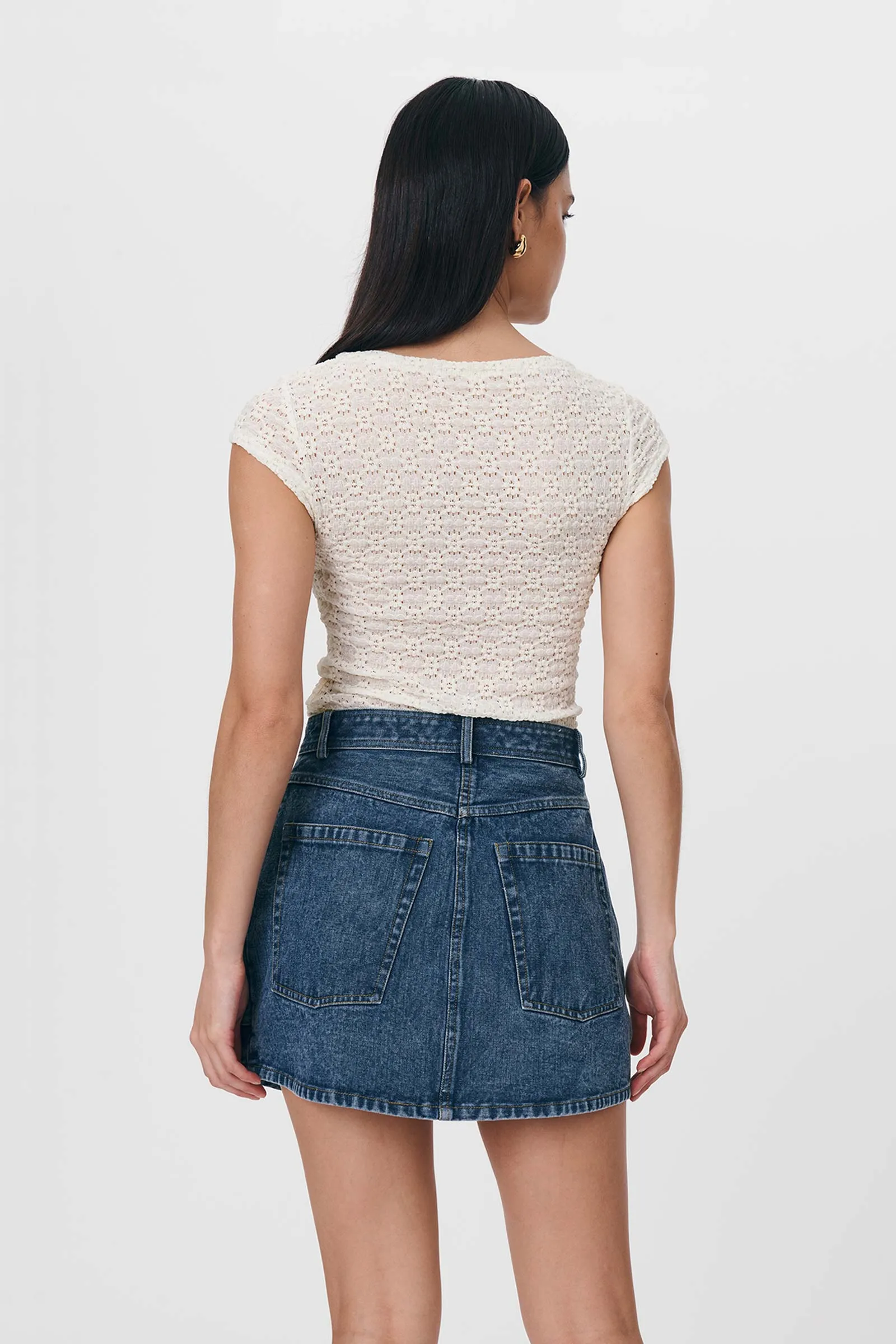Bria Organic Denim Mini Skirt