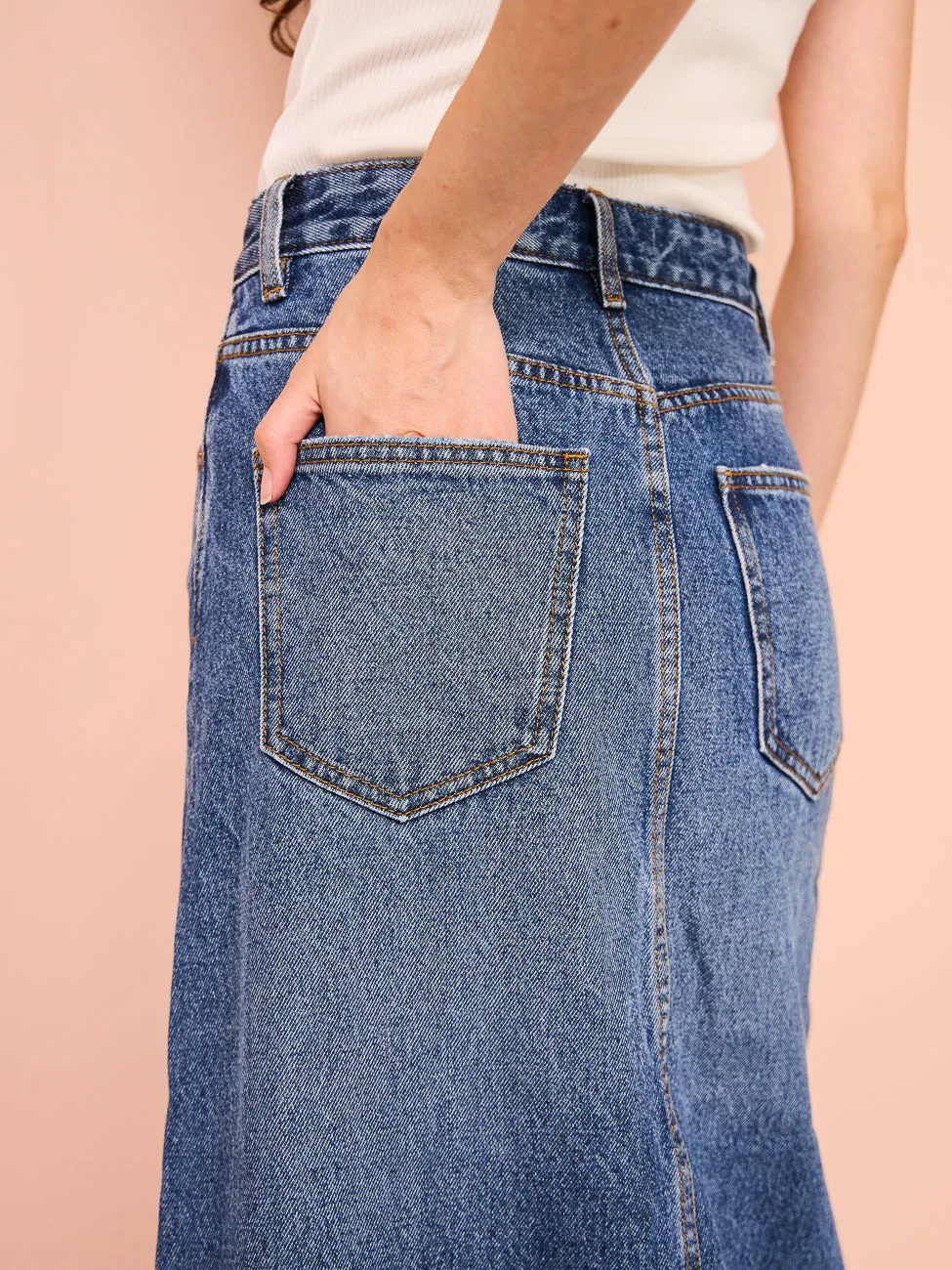 Camilla and Marc Kennedy Denim Skirt in Classic Blue