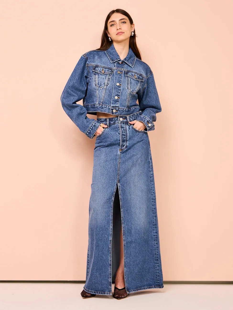 Camilla and Marc Kennedy Denim Skirt in Classic Blue