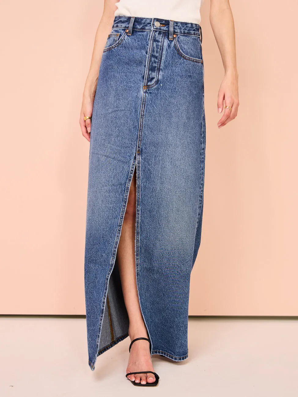 Camilla and Marc Kennedy Denim Skirt in Classic Blue