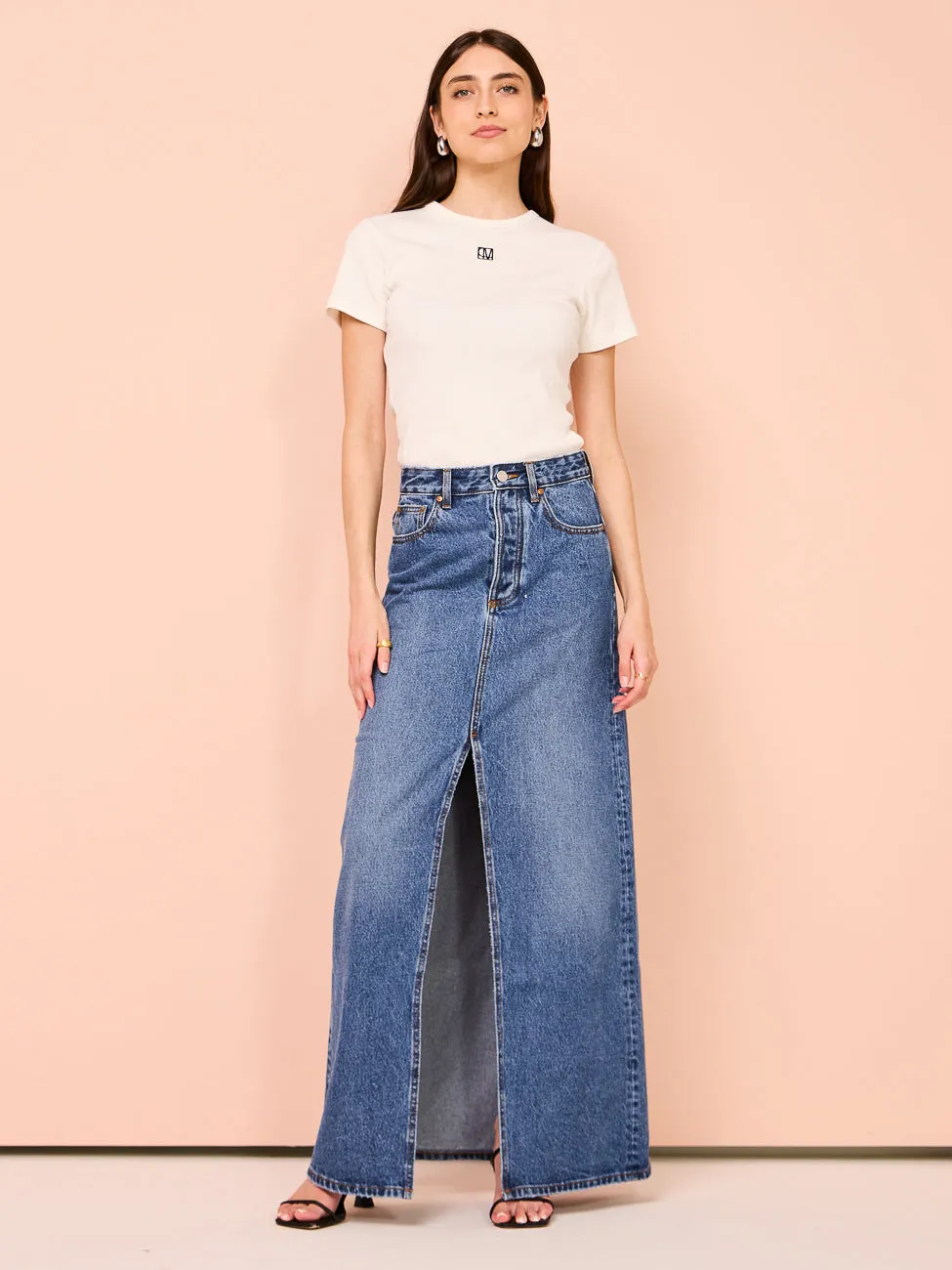 Camilla and Marc Kennedy Denim Skirt in Classic Blue