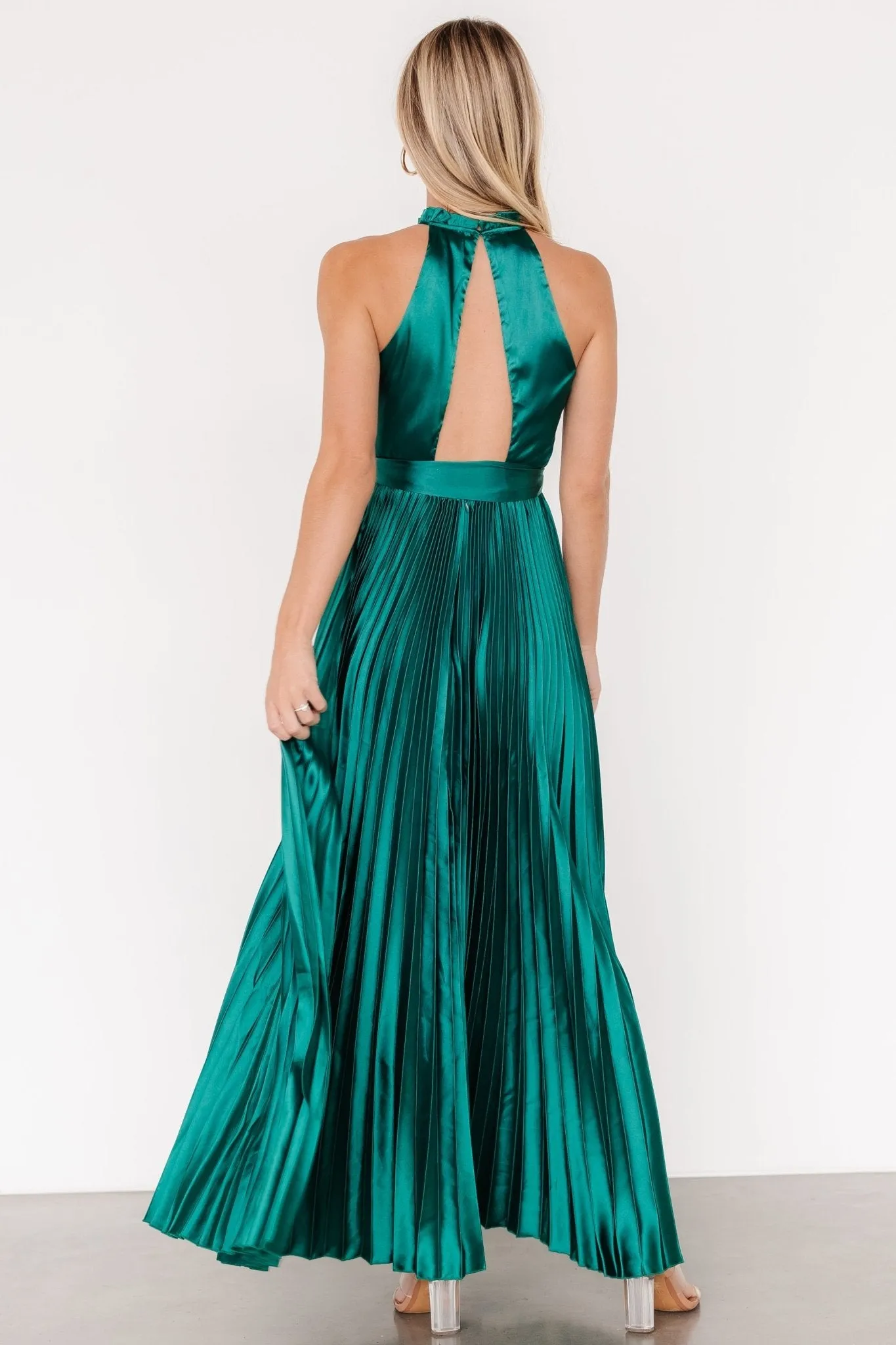 Capulet Pleated Maxi Dress | Emerald