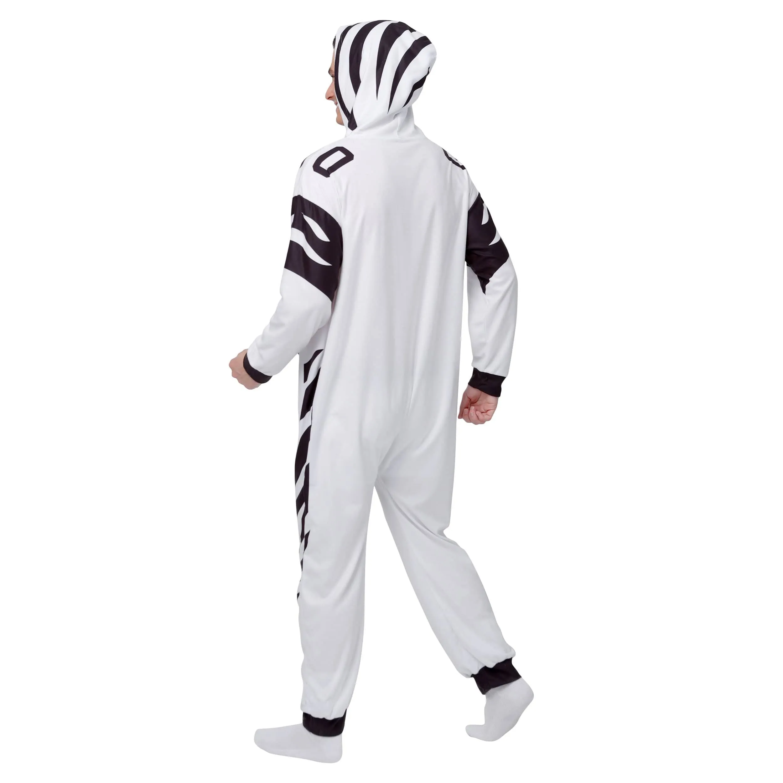 Cincinnati Bengals NFL White Stripe One Piece Pajamas