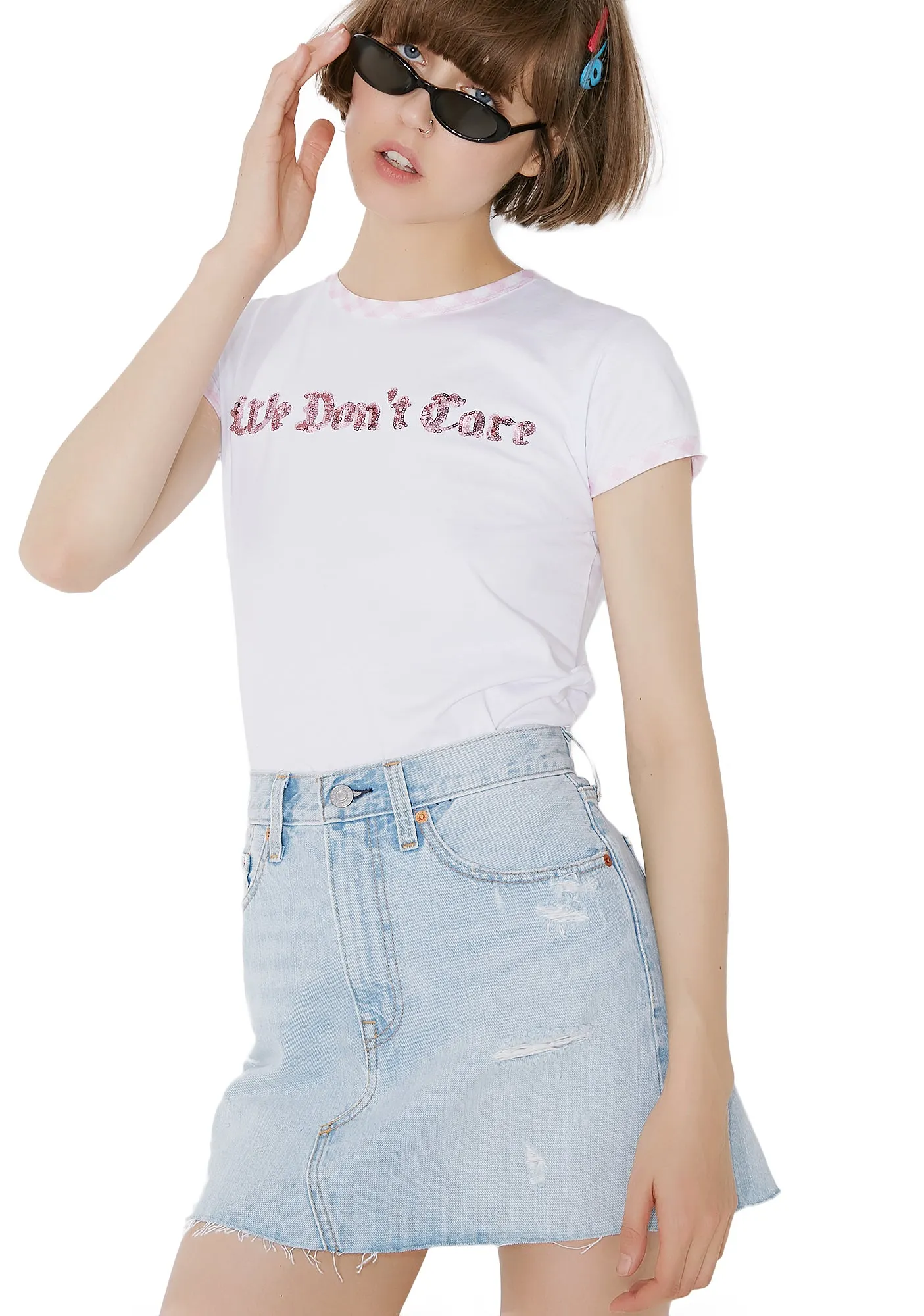 Deconstructed Denim Skirt