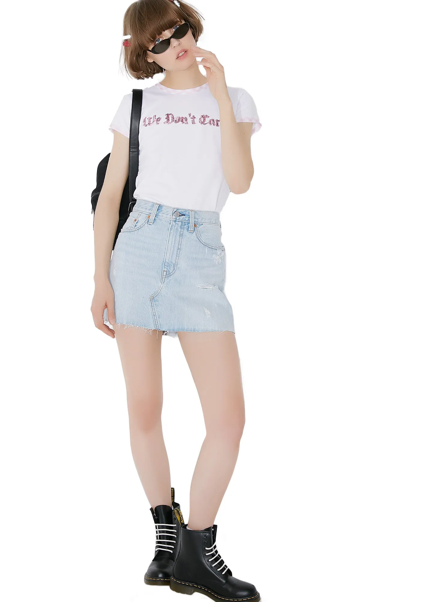 Deconstructed Denim Skirt