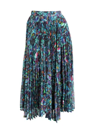 Dries van Noten Abstract Multicoloured Pleated Skirt, UK12