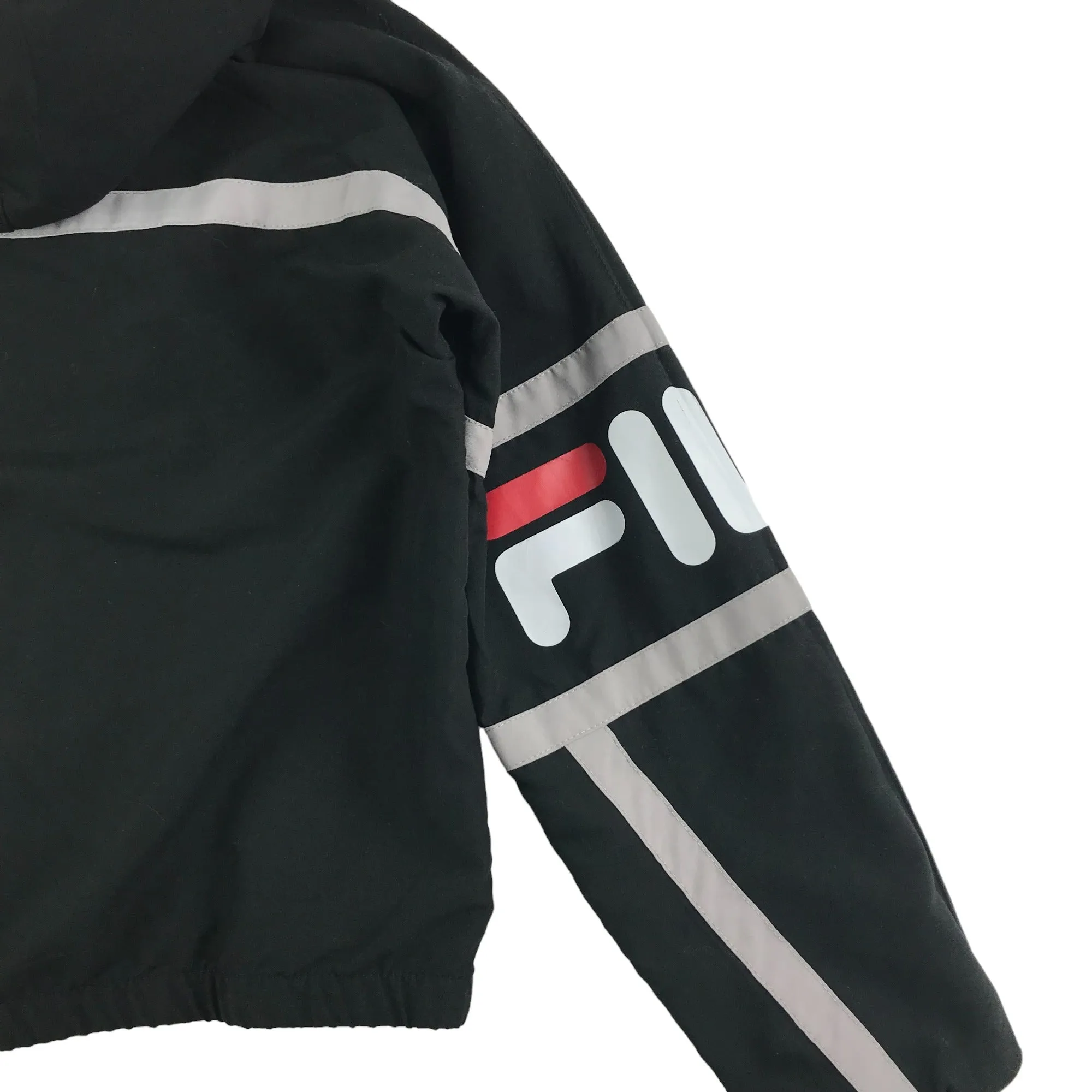 Fila Jacket 8 years black hooded light windbreaker with mesh lining