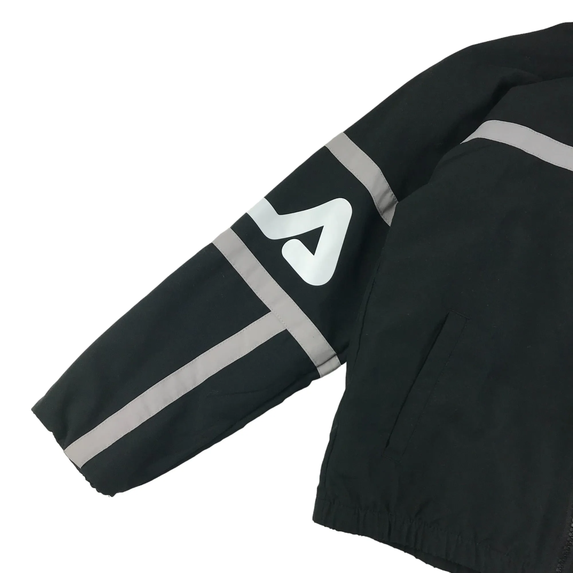 Fila Jacket 8 years black hooded light windbreaker with mesh lining