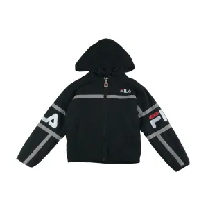 Fila Jacket 8 years black hooded light windbreaker with mesh lining
