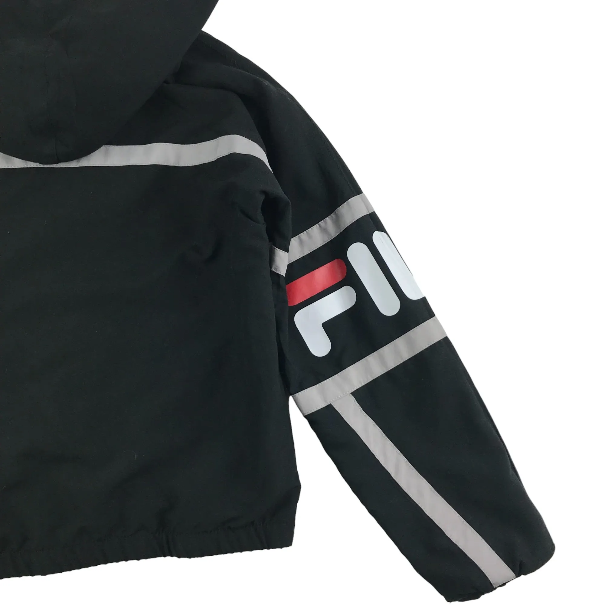 Fila Jacket 8 years black hooded light windbreaker with mesh lining