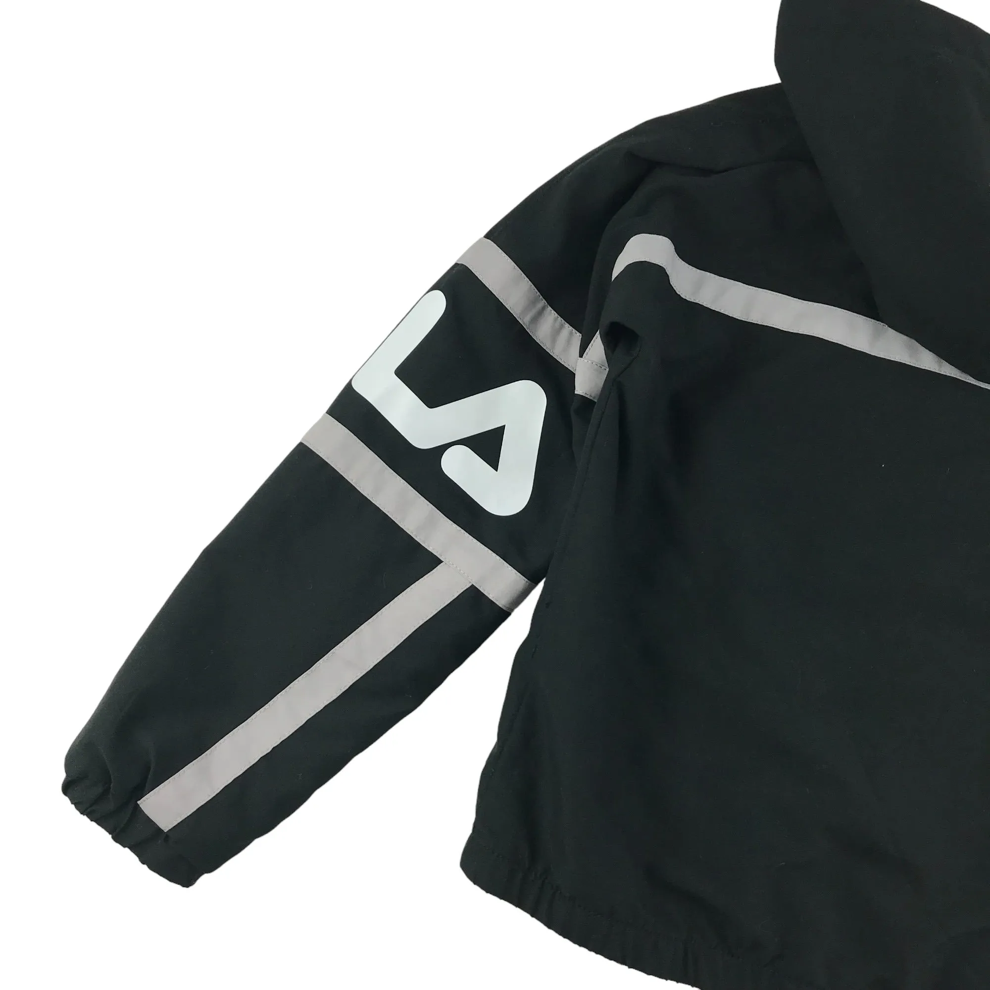 Fila Jacket 8 years black hooded light windbreaker with mesh lining
