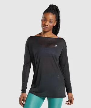 Gymshark Training Oversized Long Sleeve Tee - Black
