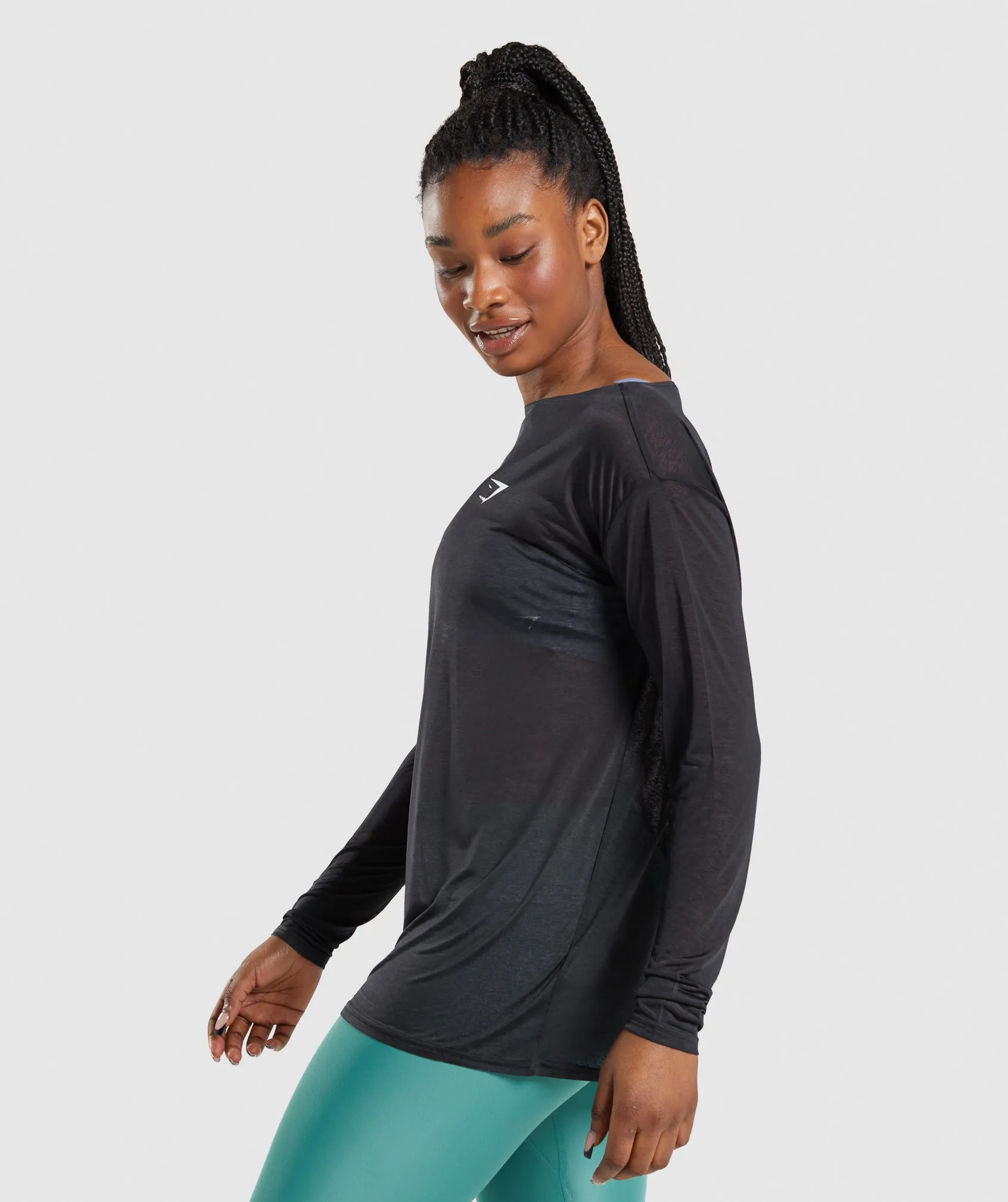 Gymshark Training Oversized Long Sleeve Tee - Black