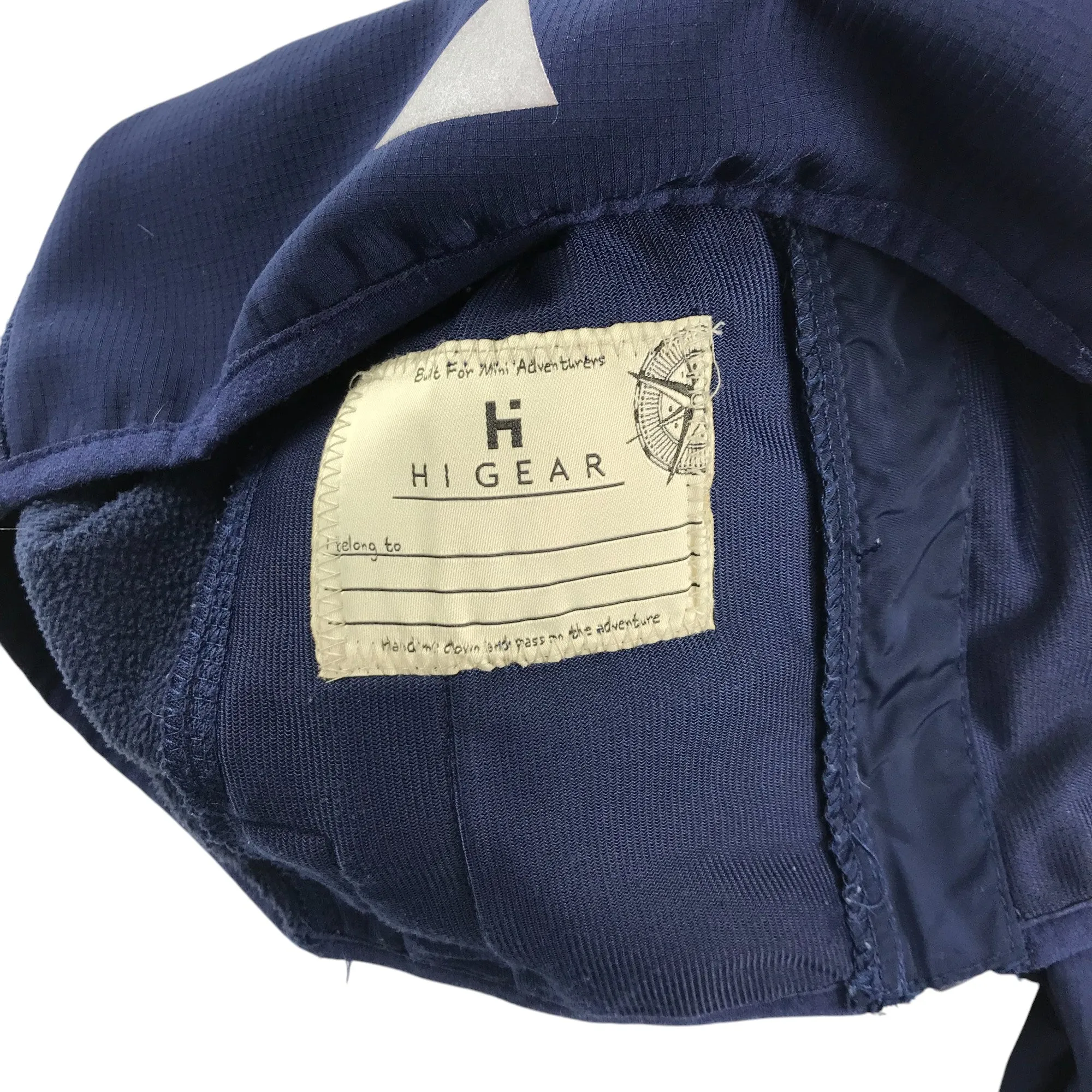 Higear jacket 7-8 years navy blue hooded full zipper light windbreaker