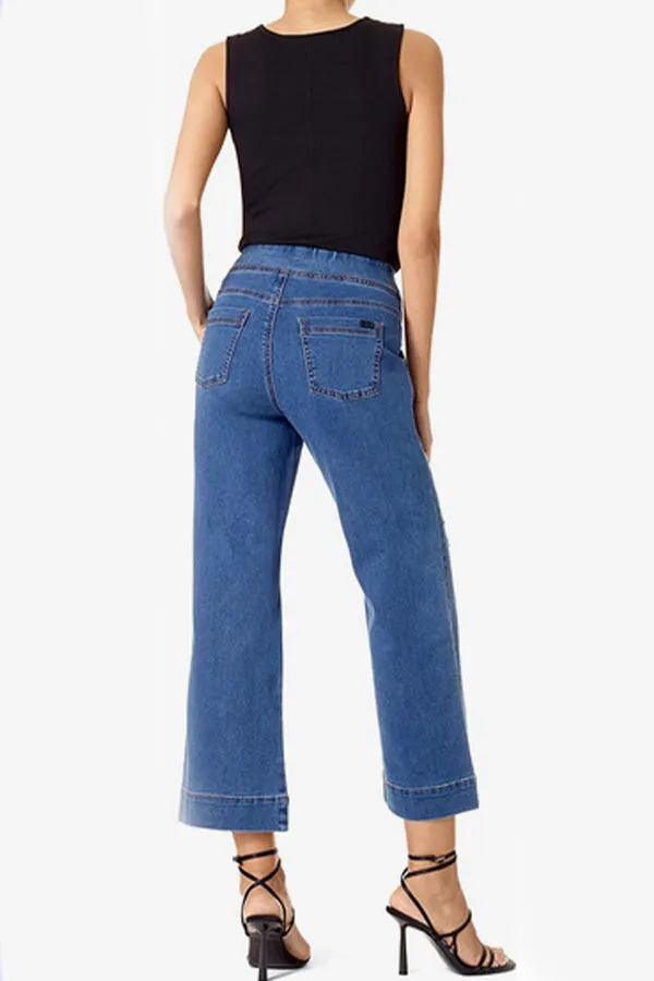HUE Ripped Cropped Flare Skimmer