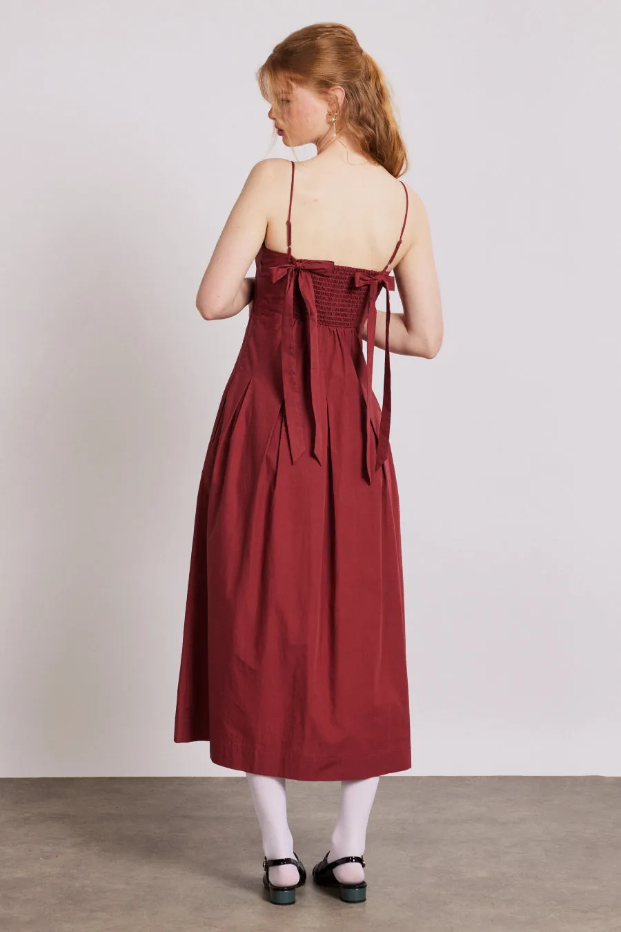 iris bow midi dress