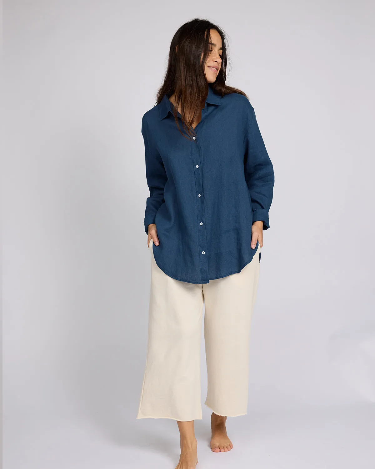 Linen Laidback Button Down Blouse