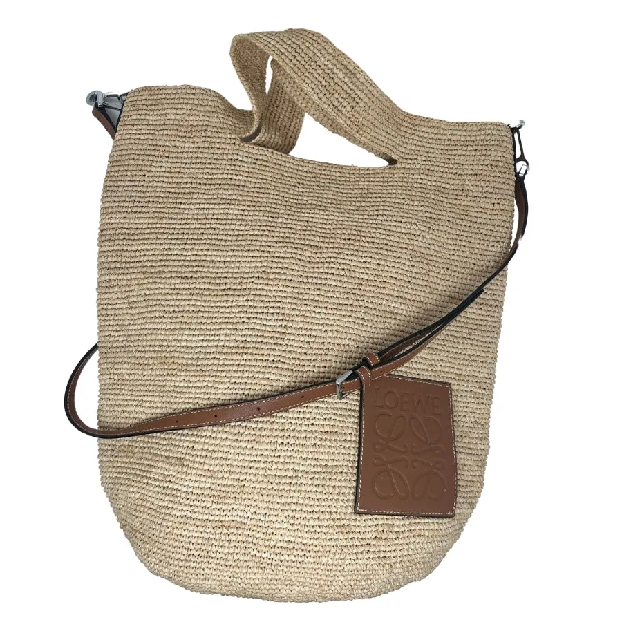 Loewe Large Raffia Slit Tote