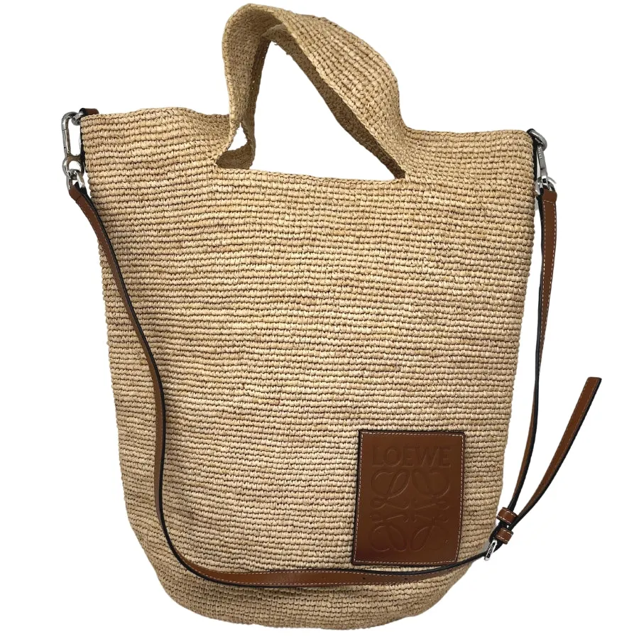 Loewe Large Raffia Slit Tote