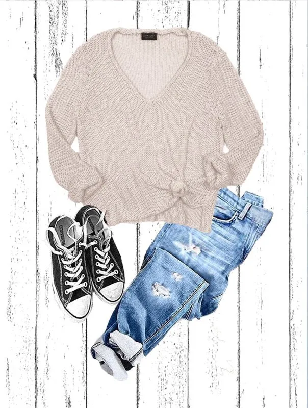 Maui Cotton V-Neck Sweater