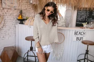 Maui Cotton V-Neck Sweater