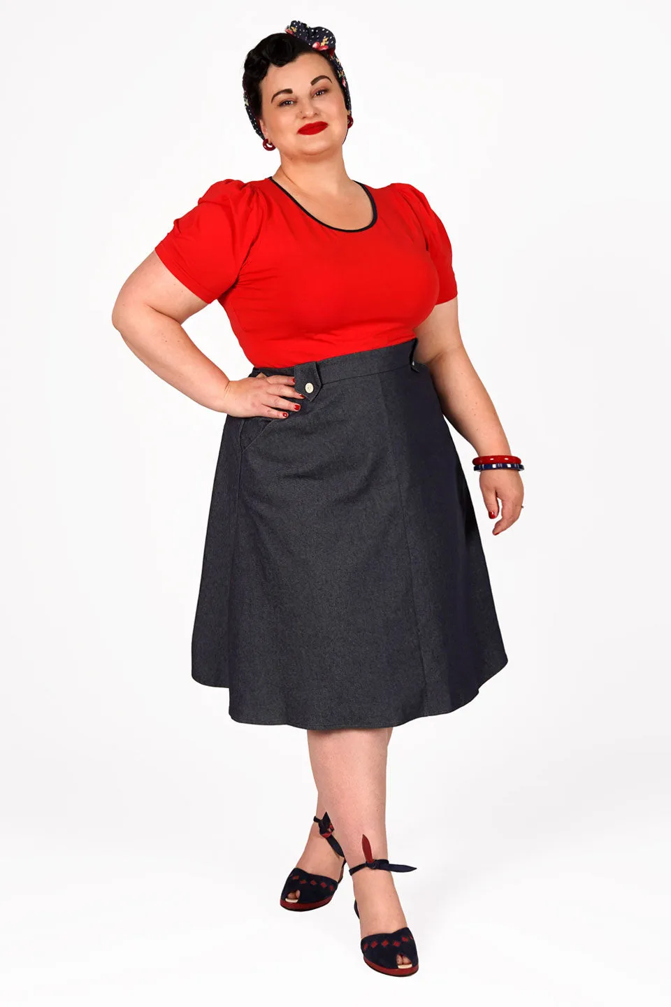 Monroe Skirt in Denim