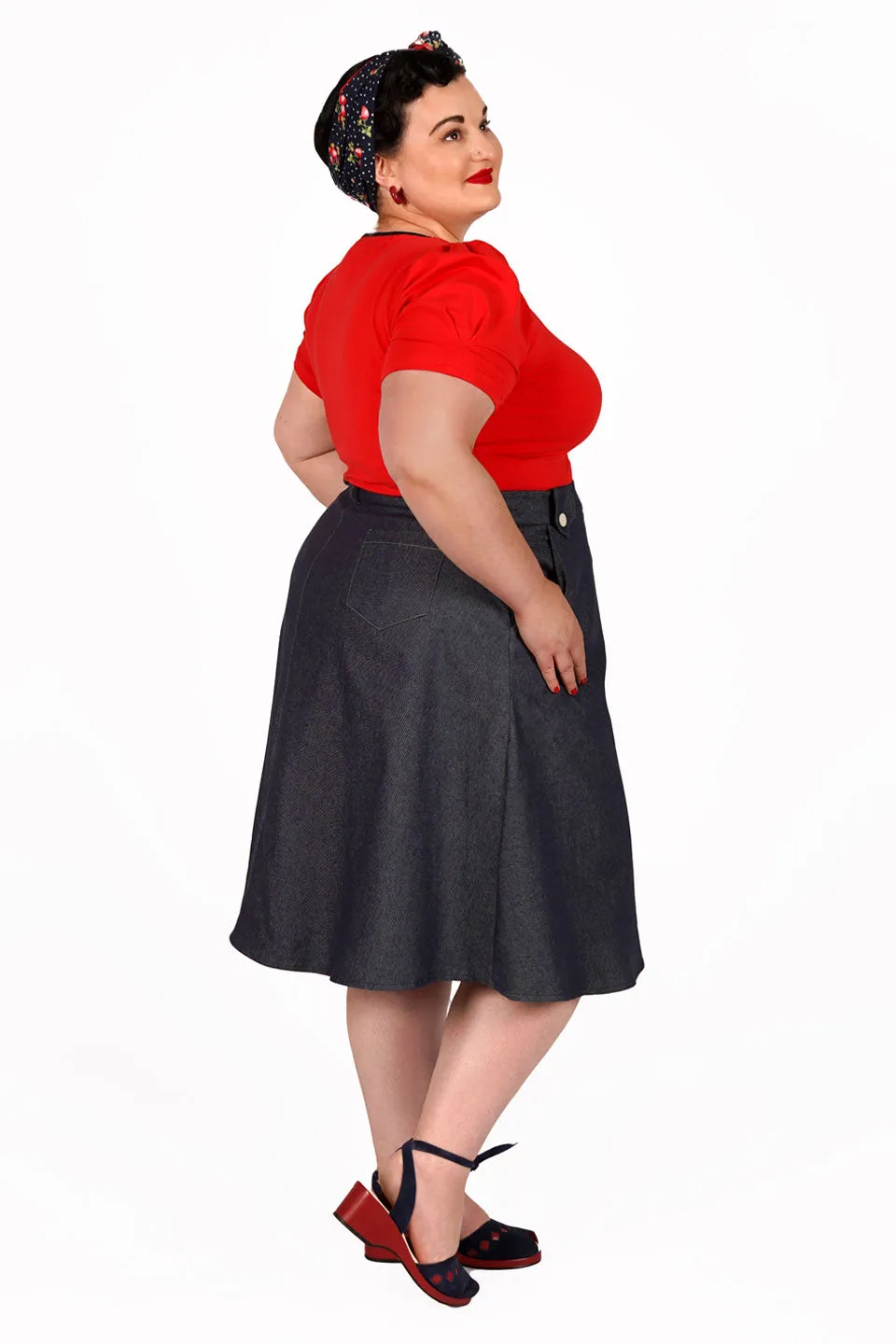 Monroe Skirt in Denim