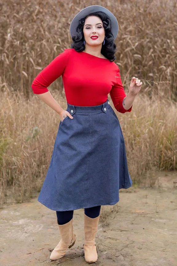 Monroe Skirt in Denim