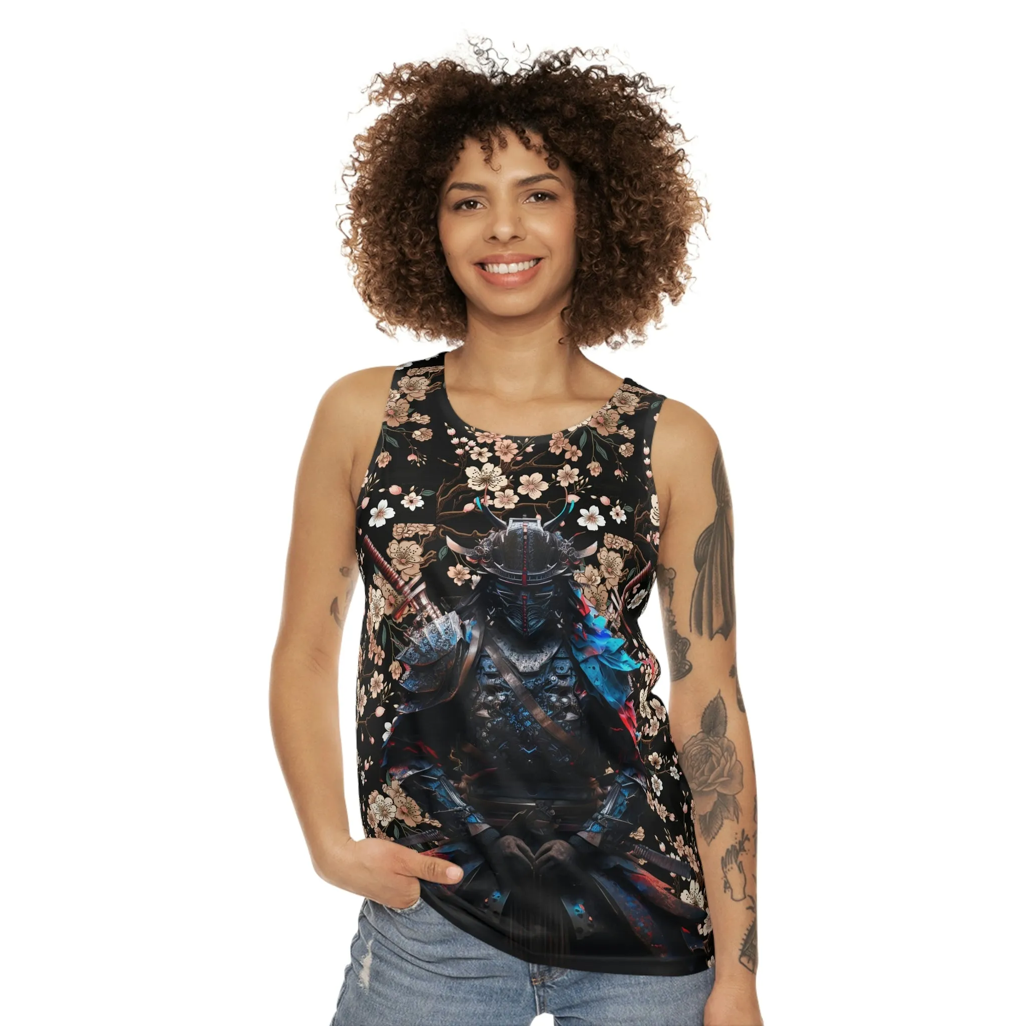 Mystic Samurai Cherry Blossom Tank Top
