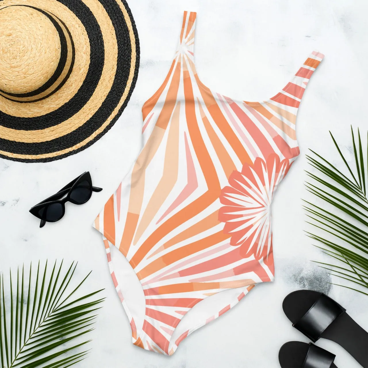 One-Piece Swimsuit Peachy Tiger Shark Sleek