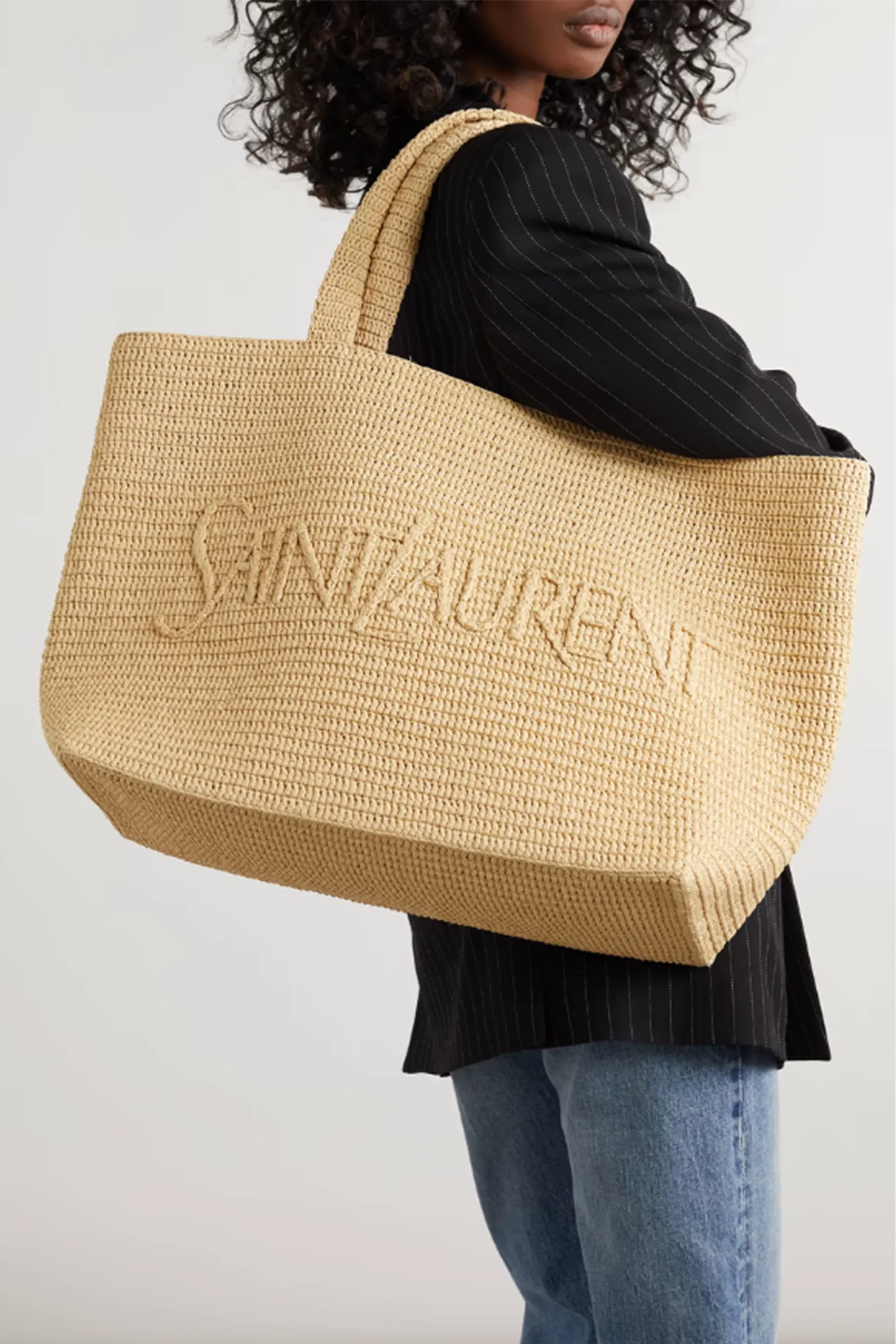 Oversized Raffia Tote