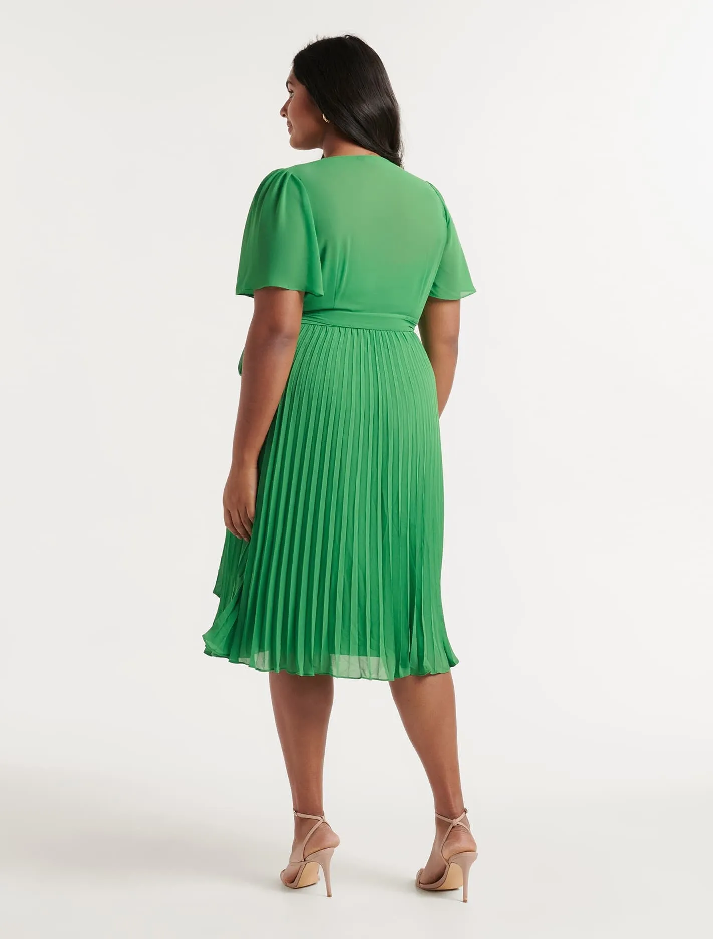 Penelope Curve Pleated Dress
