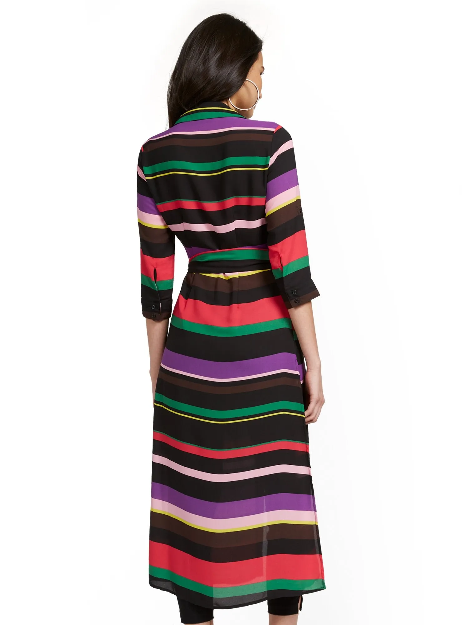 Petite Sheer Stripe Maxi Top