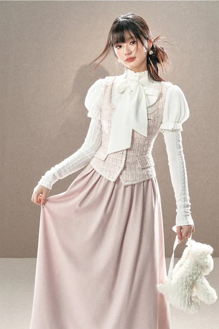 Pleated Midi Swing Skirt