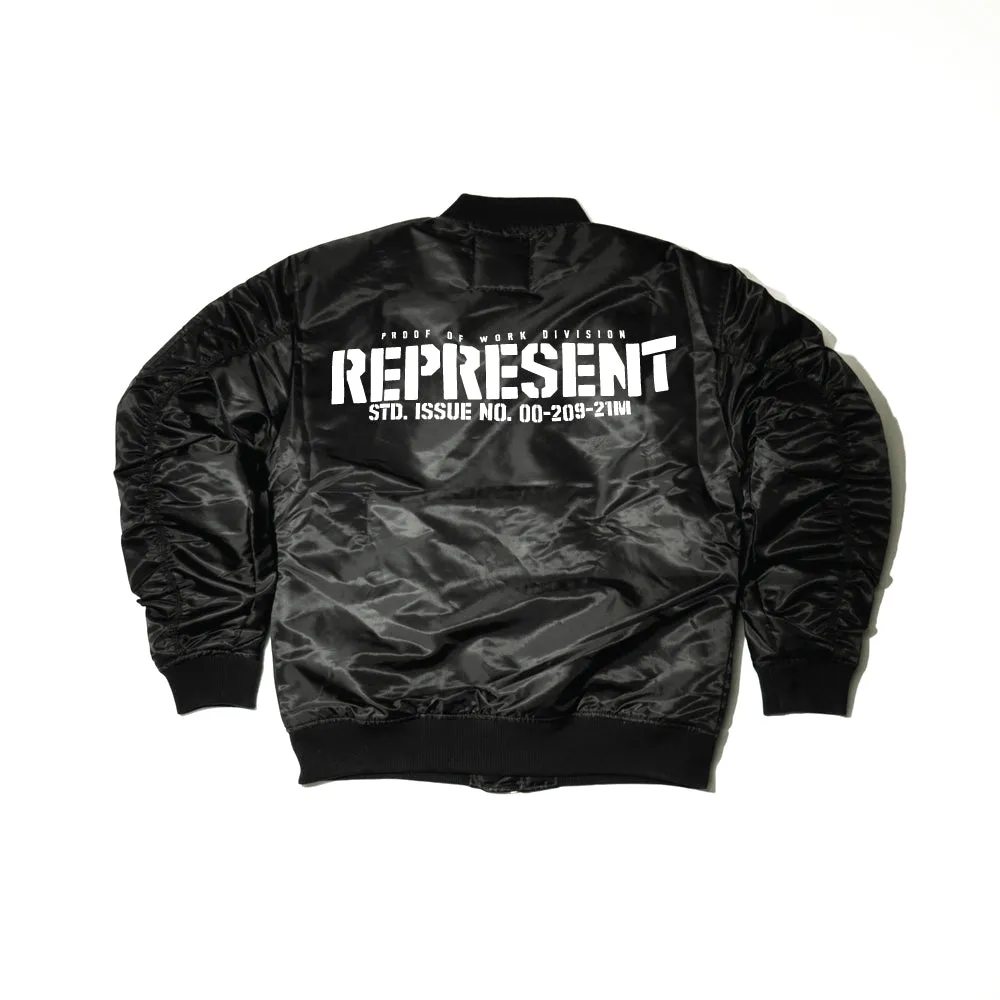 Proof of Work Div. Classic Bomber Jacket [BLACK] MILITARY GRADE COLLECTION
