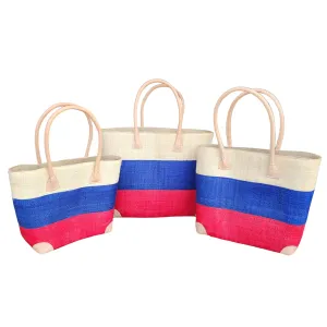 Ravelo: Authentic Madagascar Raffia and Leather Tote Bag
