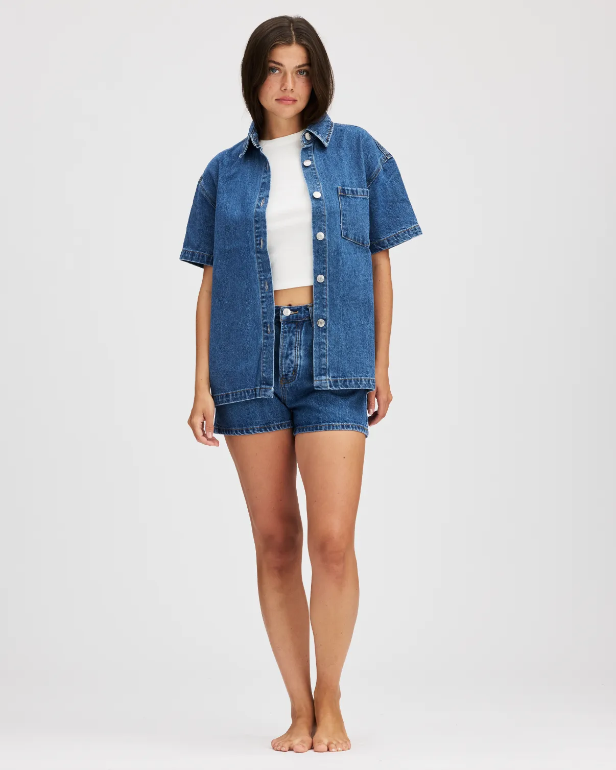 Short Sleeve Denim Shirt