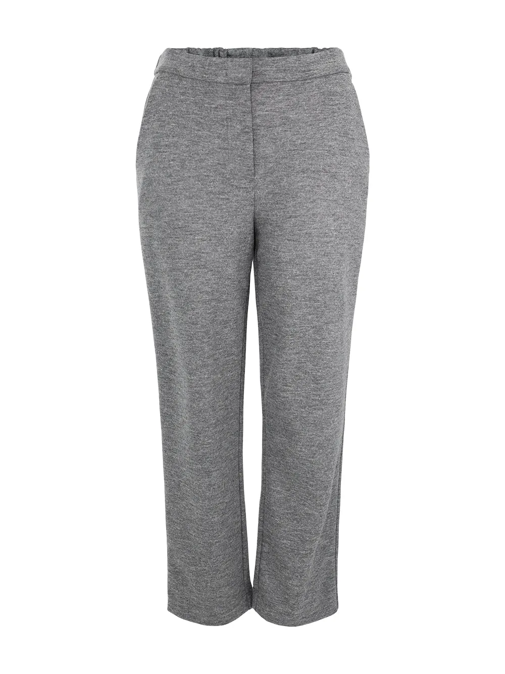 Simkhai Hayley Cropped Straight Pant in Warm Grey