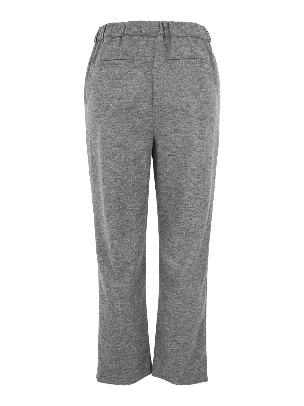 Simkhai Hayley Cropped Straight Pant in Warm Grey