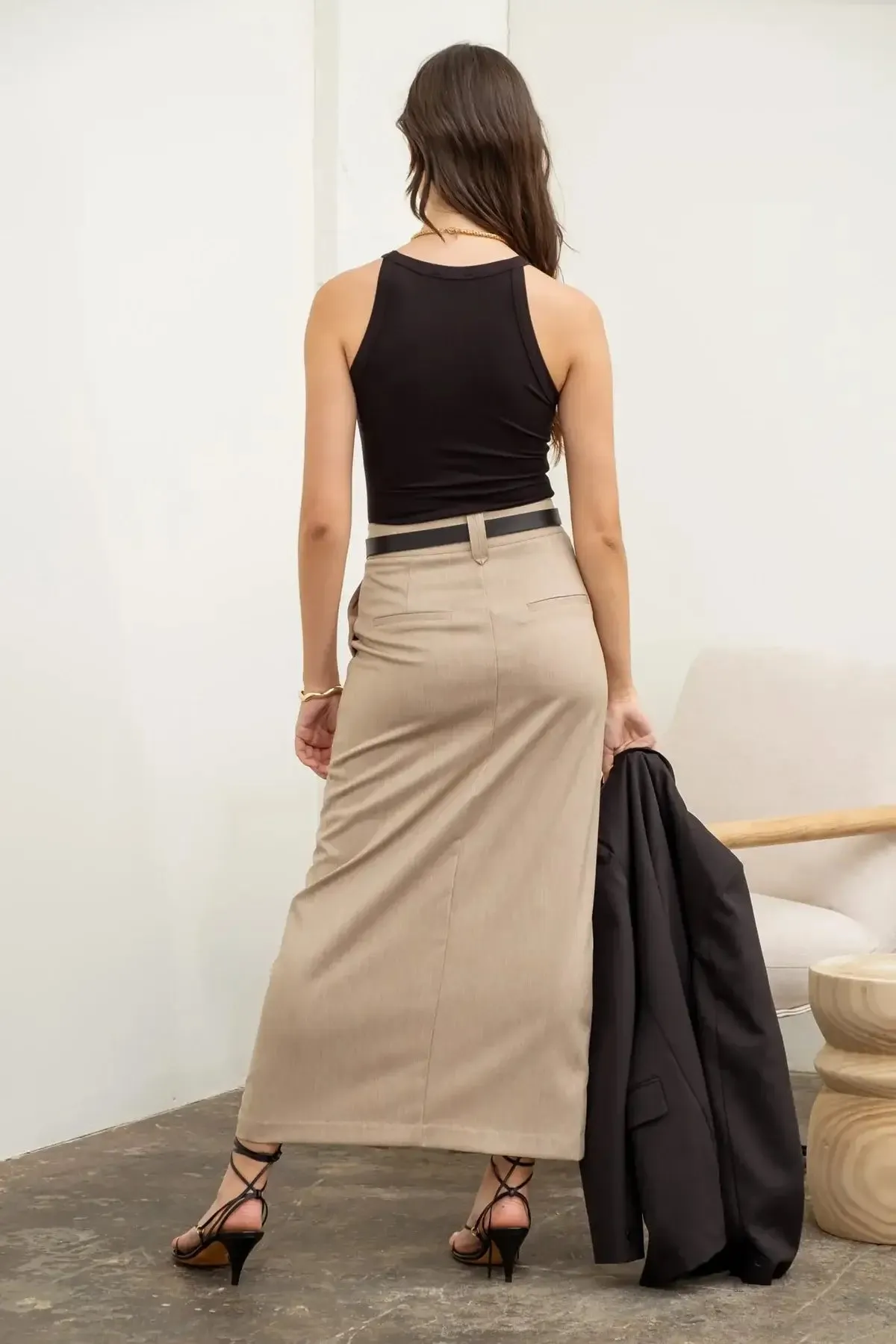 SOLID ROUND NECK KNIT TANK TOP