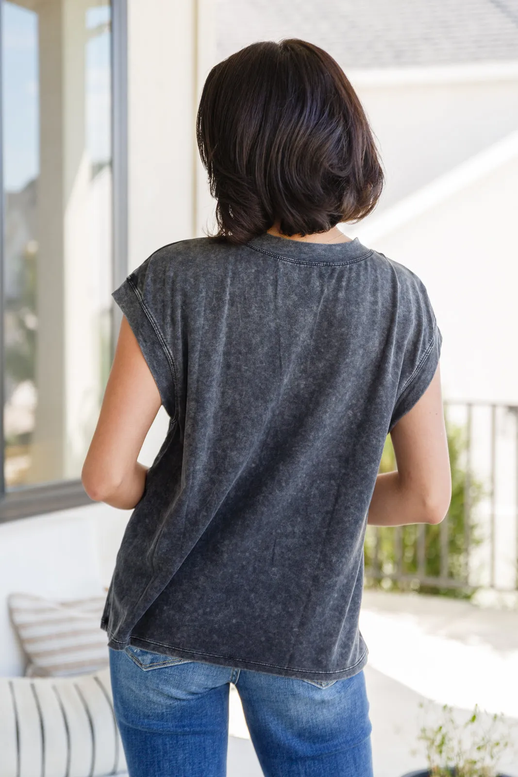 SP24- She's Alright Mineral Wash Sleeveless Henley (Reg & Curvy)
