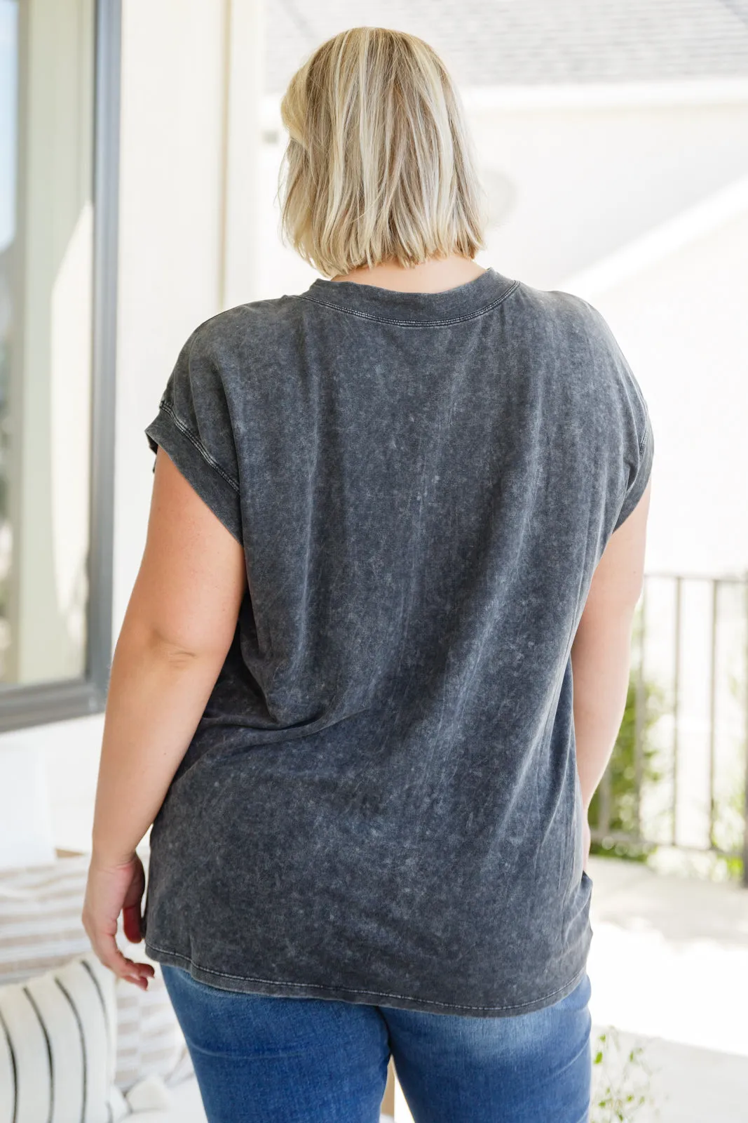 SP24- She's Alright Mineral Wash Sleeveless Henley (Reg & Curvy)