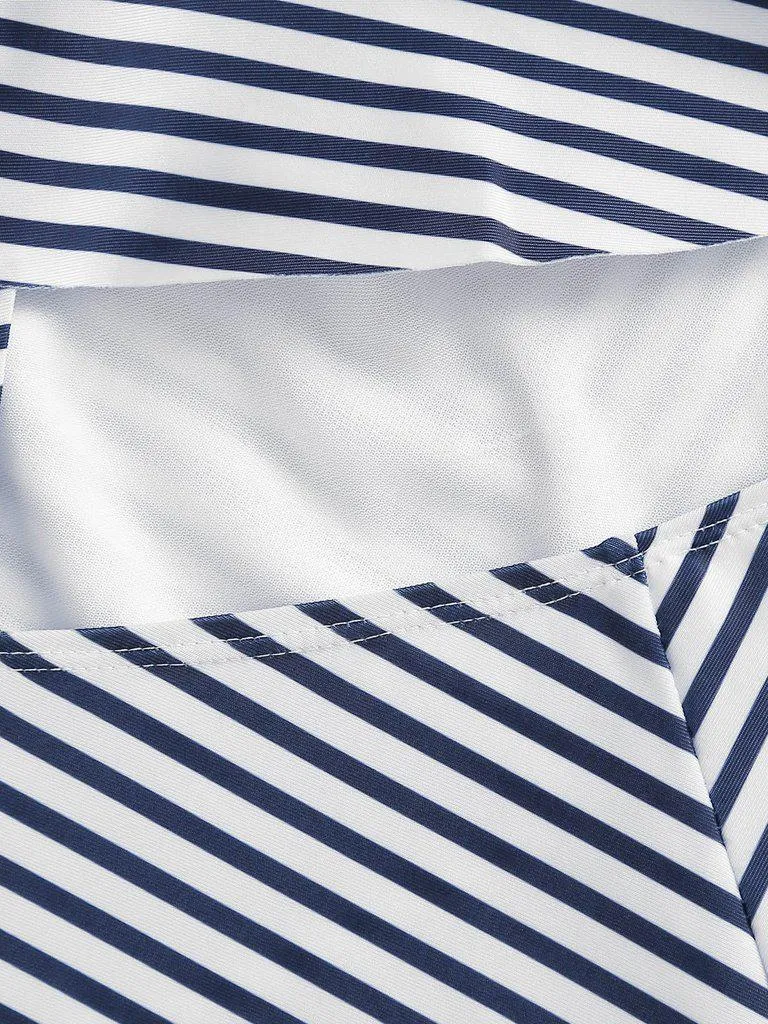 Striped Flounce Swimsuit